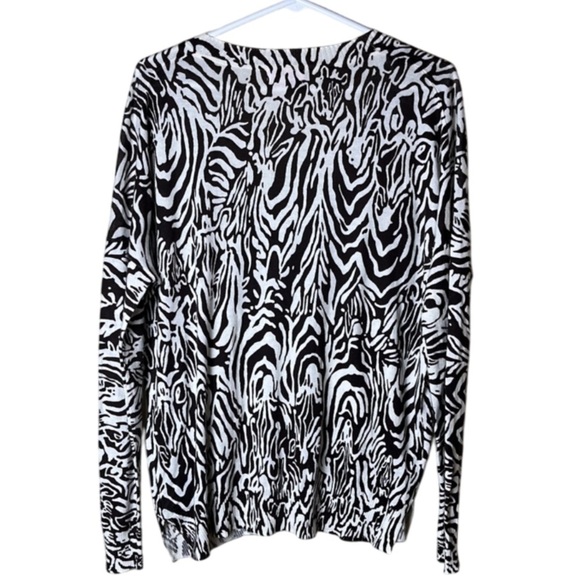 LILLY PULITZER Animal Print Cotton/Modal Blend Eleni Sweater- Small - Picture 3 of 11